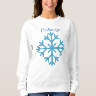 Icy Blue Snowflake Thunder_Cove      Sweatshirt