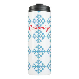 Icy Blue Snowflake Thunder_Cove Thermal Tumbler
