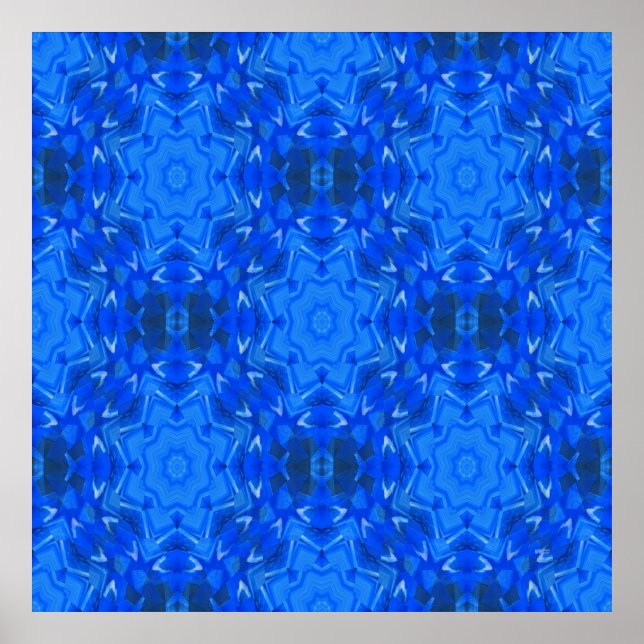 Icy blue snowflakes.... poster (Front)