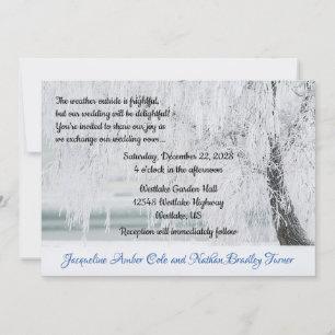 Icy Branches Winter Wonderland Wedding  Invitation