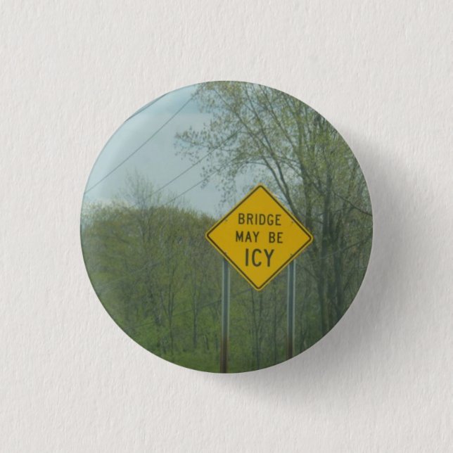 Icy Bridge 1 Inch Round Button (Front)
