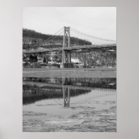 Icy Bridge Tower Reflection