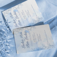 Icy conte de fées de neige mariage invitation fian