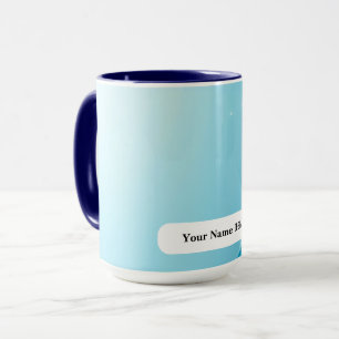 Icy Cyan Titanium Sparkle Burst Mug