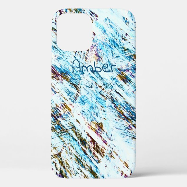 Icy Distressed Winter Striped Personalized Case-Mate iPhone Case (Back)