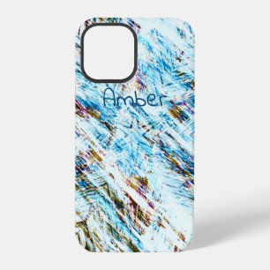 Icy Distressed Winter Striped Personalized iPhone 12 Pro Case