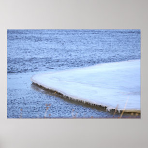 Icy Formation with Water Poster