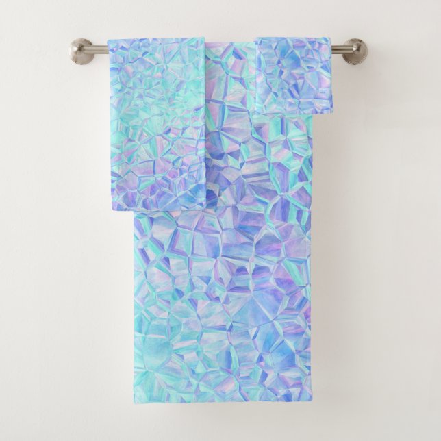icy iridescence : bath towel set (Insitu)