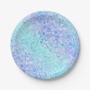 icy iridescence : paper plate