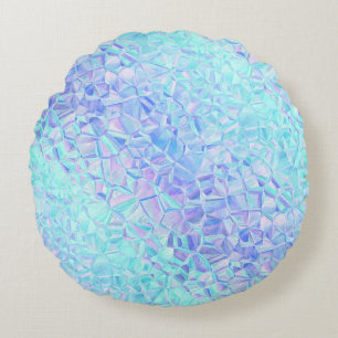 icy iridescence : round pillow