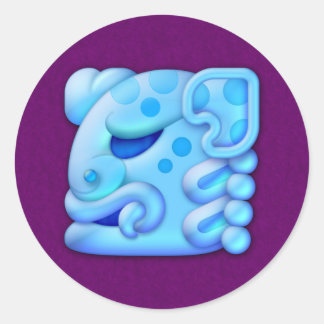 Icy Maya Animal Head Classic Round Sticker