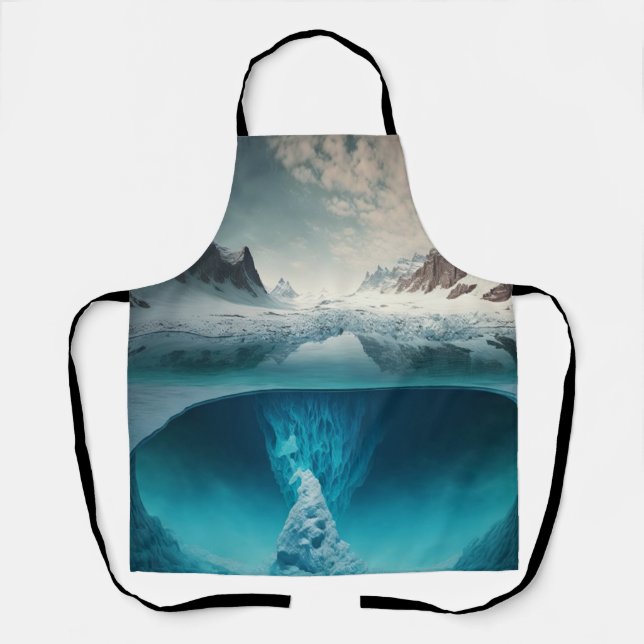 Icy Mountain View Apron (Front)