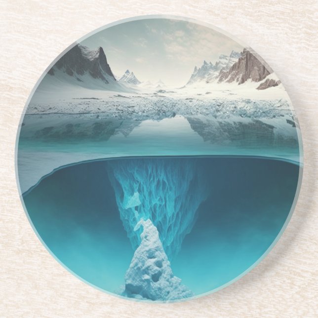 Icy Mountain View Coaster (Front)