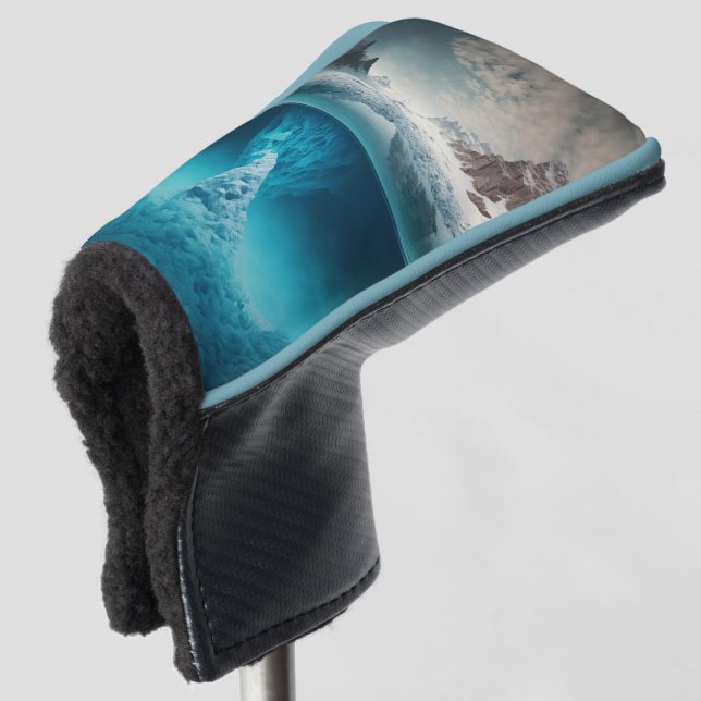Icy Mountain View Golf Head Cover (3/4 Front)