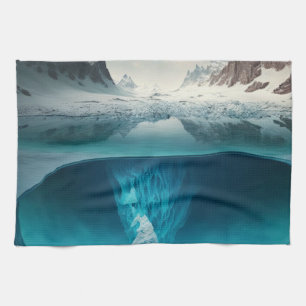 Icy Mountain View Kitchen Towel