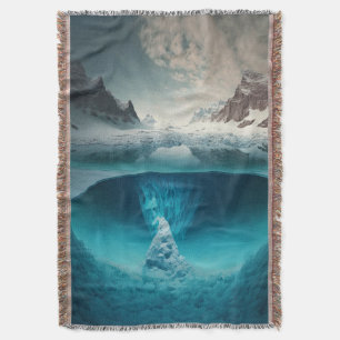 Icy Mountain View Throw Blanket