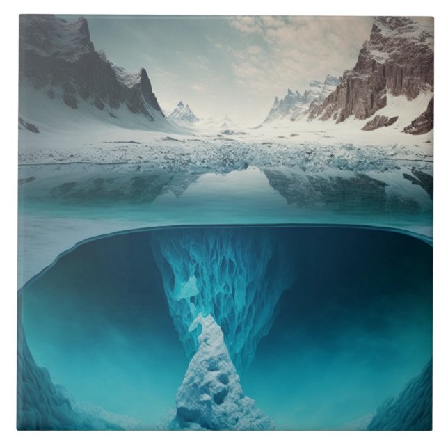 Icy Mountain View Tile (Front)