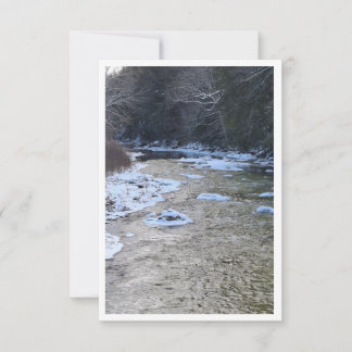 Icy NH River during January Note Card