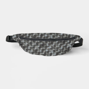 Icy slate geometric woven abstract pattern 1275 fanny pack