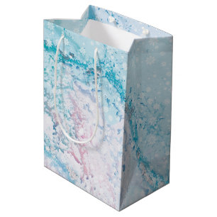 Icy Snow Marble Christmas Christmas Gift Bag