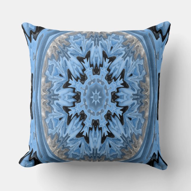 Icy Snowflake..... Throw Pillow (Front)
