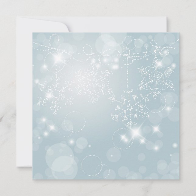 Icy snowflakes Invitation (Front)