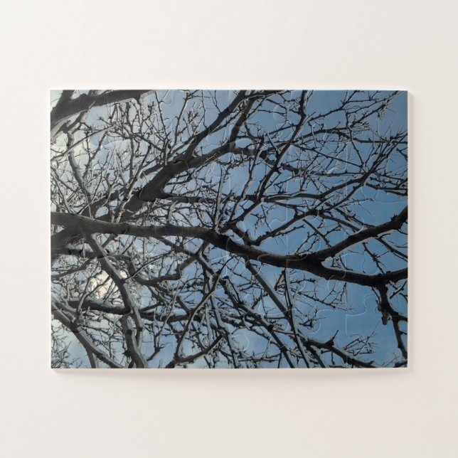 Icy tree branches jigsaw puzzle (Horizontal)