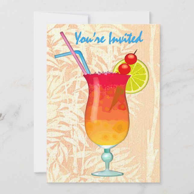 Icy Tropical Rum Punch You're Invited Invitation (Front)