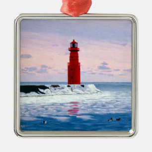 Icy Waters Lighthouse Ornament