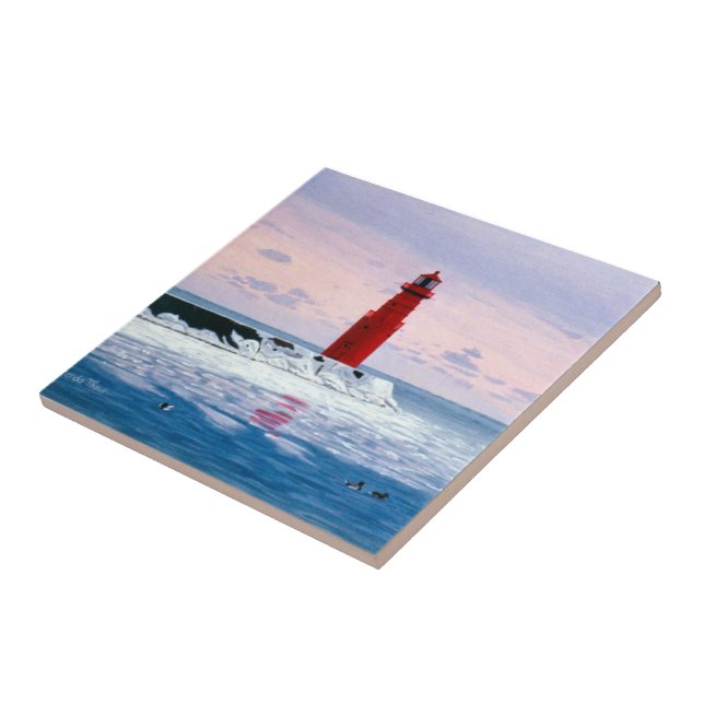 Icy Waters Lighthouse Tile (Side)