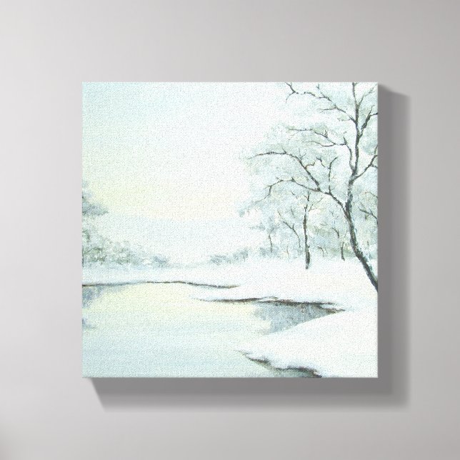 Icy Winter Landscape Canvas Print (Front)