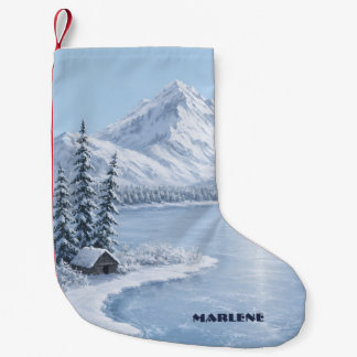 Icy Winter Small Christmas Stocking