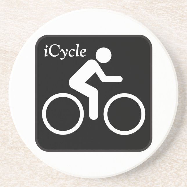 iCycle Sandstone Coaster (Front)