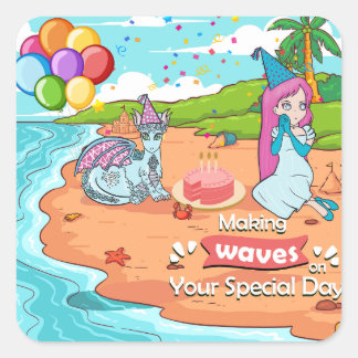 Icy's Birthday 2024 Square Sticker