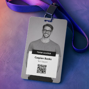 ID Badge 3x5 Photo Employee Card Pass Badges