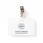 ID Badge Card | Business Employee Staff Logo White