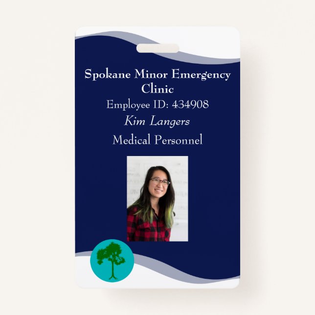 ID Badge Lanyard Business ou Médicale (Devant)