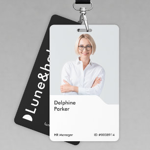 ID Badge Photo 3x5   Custom Vertical Employee Card