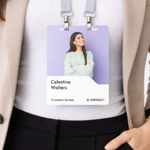ID Badge Photo 4x5   Custom Vertical Employee Card