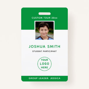 ID Badge Photo Template School Trip Music Tour