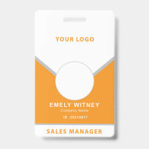 ID Badge simple logo Modèle photo employé