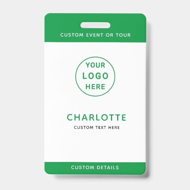 ID Badge Template Children School Trip Music Tour (Front)