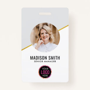 ID Card Badge   Minimal Business Employee Photo
