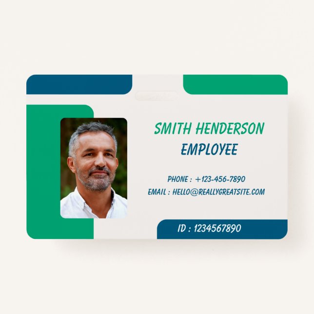 ID Card Badge | Minimal Business Employee Photo (Front)