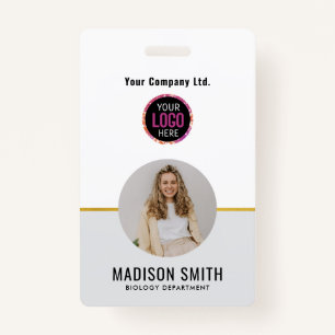 ID Card Badge   Minimal Business Employee Photo