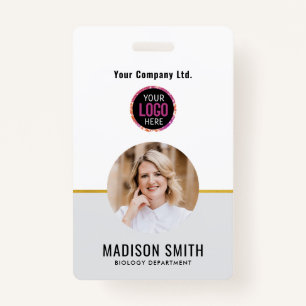 ID Card Badge   Minimal Business Employee Photo