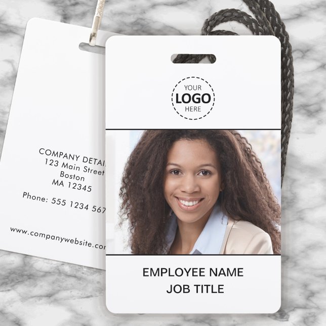 ID Card Photo and Logo Upload Employee Badge (Creator Uploaded)