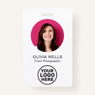 ID Card   Simple Modern  Photo Logo QR Badge