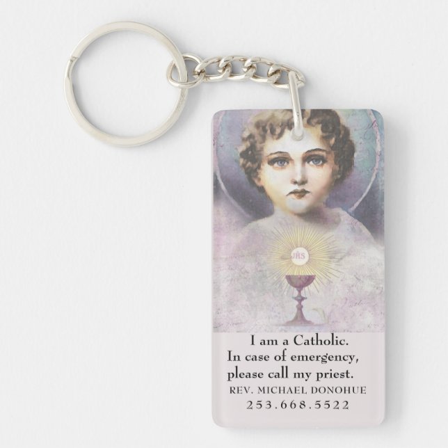 ID catholique Porte - clé de communion de Jésus-Ch (Devant)