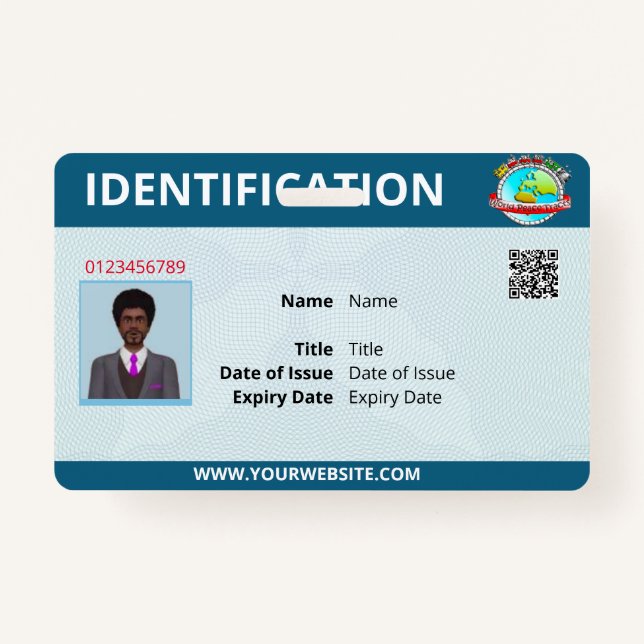 ID d'entreprise et badge de nom (Devant)
